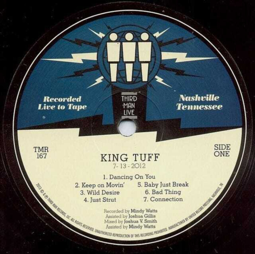 King Tuff Live At Third Man Records LP/Vinyl