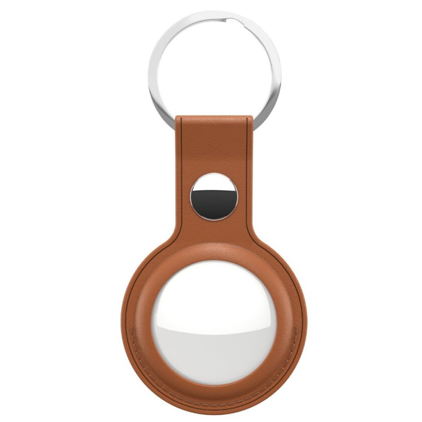 Keybudz - Leather Keyring for AirTag 2-pack (Color: Tan)