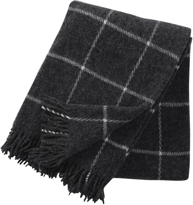 Vinga pledd ull mørkgrå