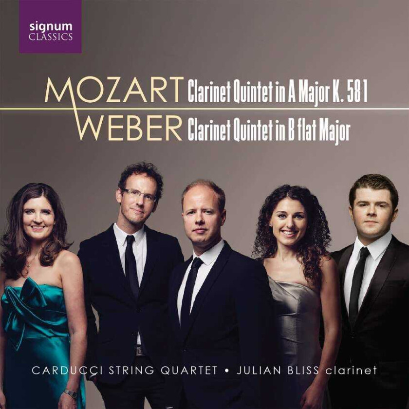 Carl Maria Weber, Carducci String Quartet, Julian Bliss Mozart & Weber: Clarinet Quintets CD