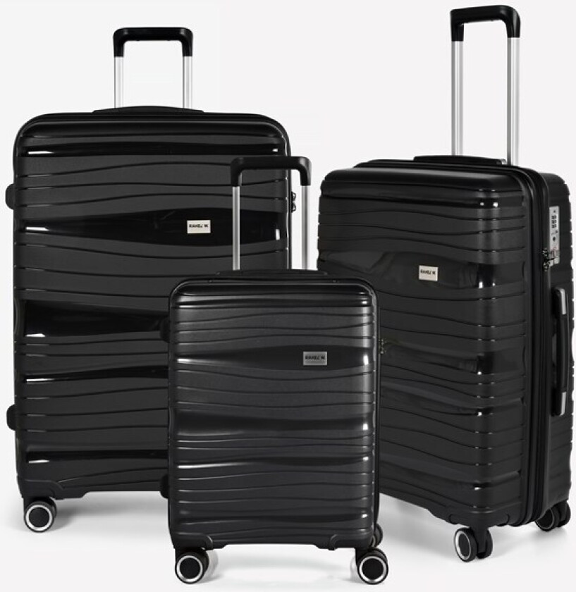 Travel Alfrida Collection 3-set Suitcase Black