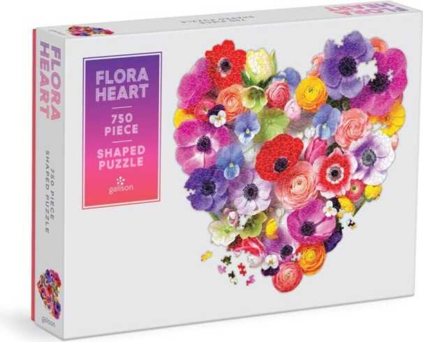 Flora Heart 750 Piece Shaped Puzzle