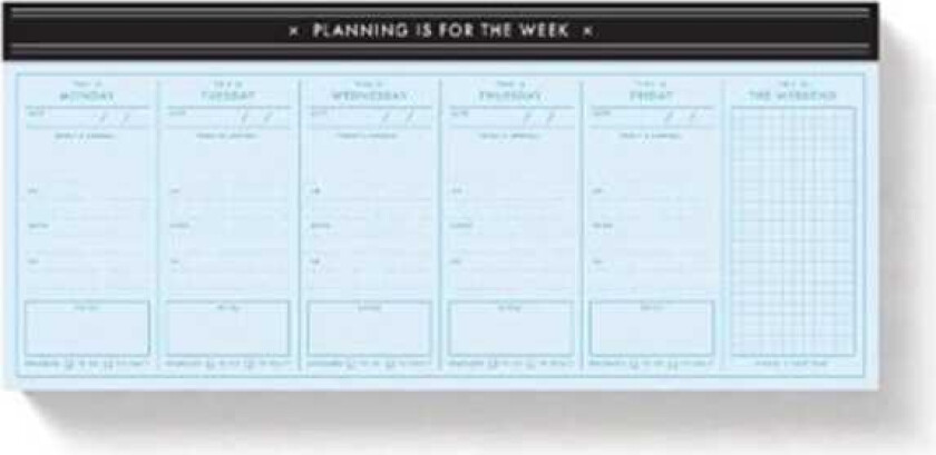 Planning Is For The Week Weekly Planner Pad