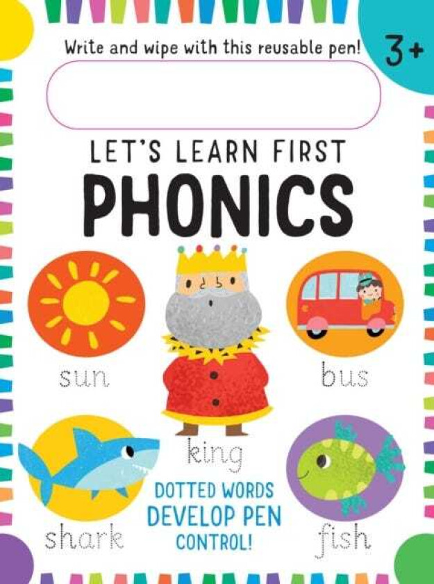 Let's Learn: First Phonics (Early Reading Skills, Letter Writing Workbook, Pen Control, Write and Wipe)