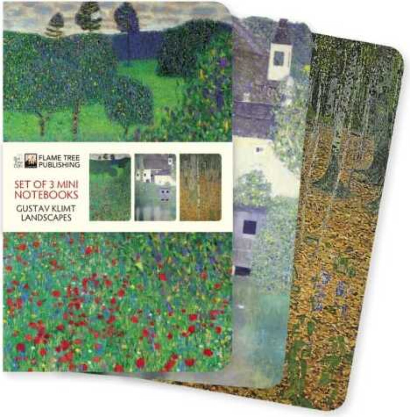 Klimt Landscapes Set of 3 Mini Notebooks