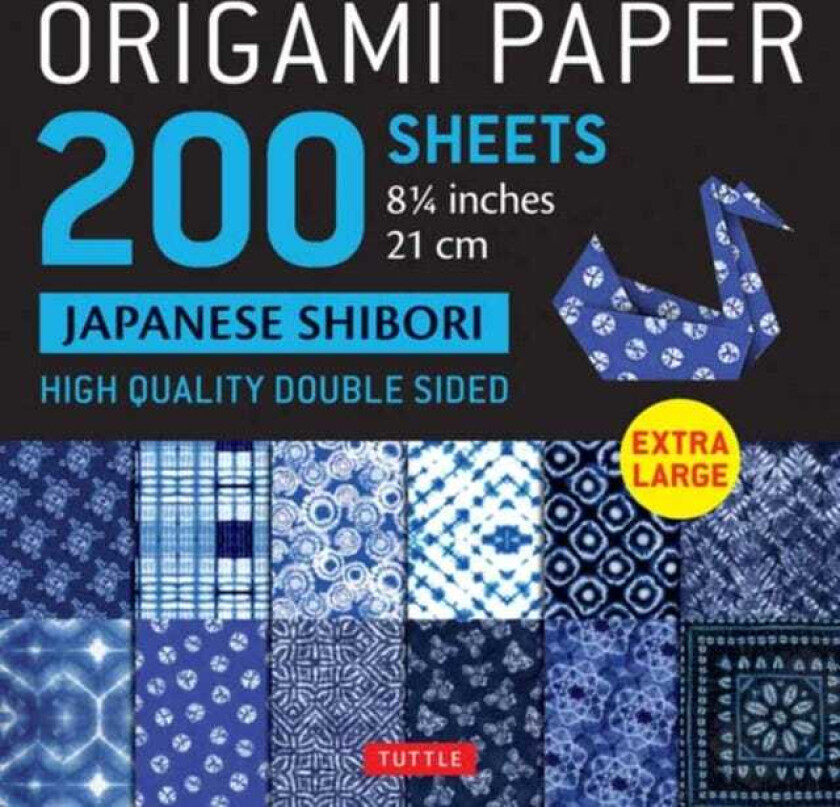 Origami Paper 200 sheets Japanese Shibori 8 1/4" (21 cm) Extra Large Tuttle Origami Paper: Double