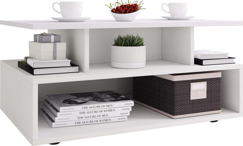 Esila sofabord 4 hyller hvit.