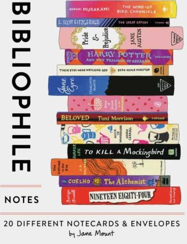 Bibliophile Notes 20 Different Notecards & Envelopes