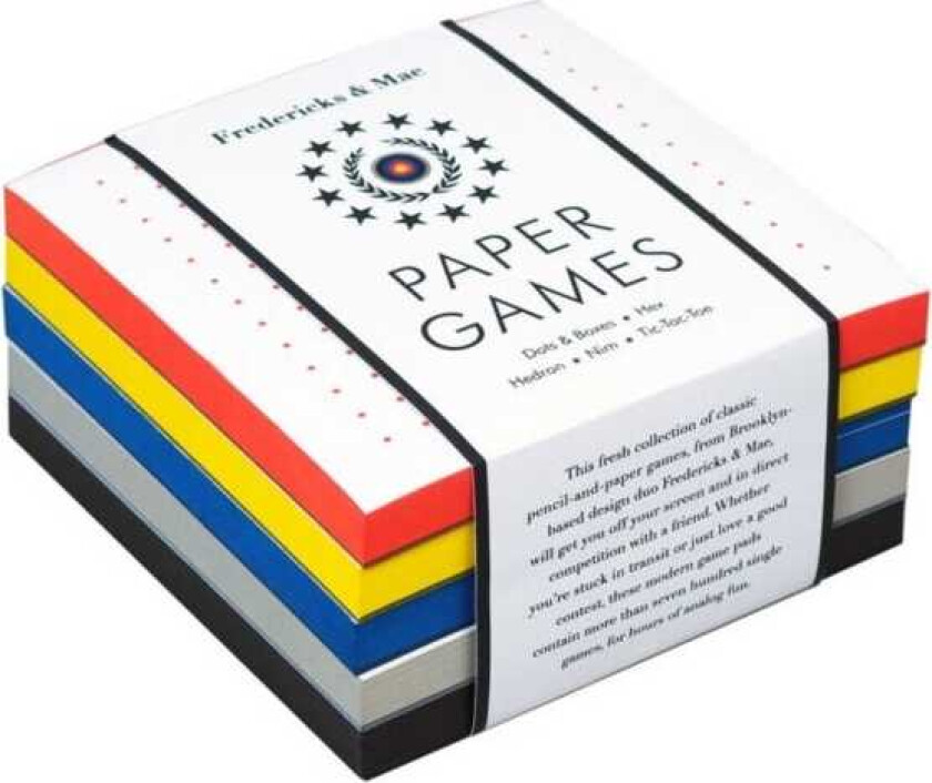 Fredericks & Mae Paper Games Dots & Boxes Hex Hedron Nim TicTacToe