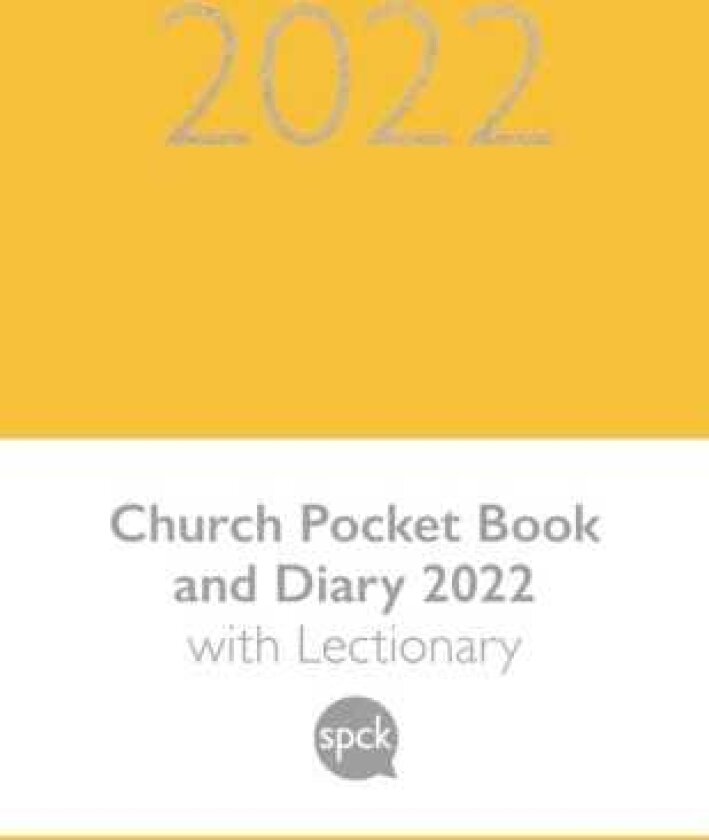 Church Pocket Book and Diary 2022 Softtone Yellow