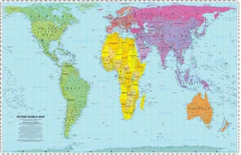 Peters World Map Folded