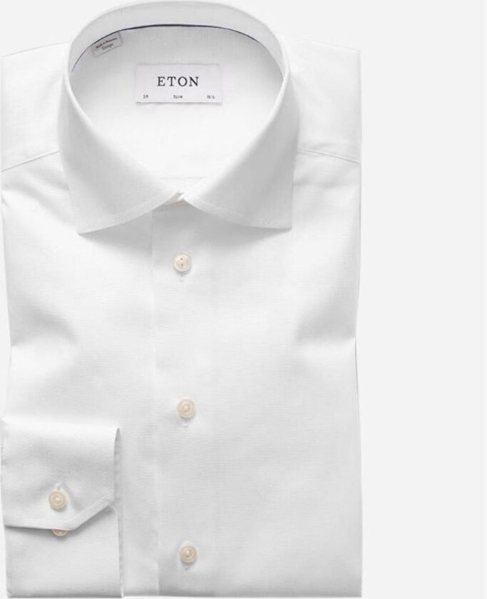 3000 Slim White Signature Twill Shirt Skjorte Hvit  male 43