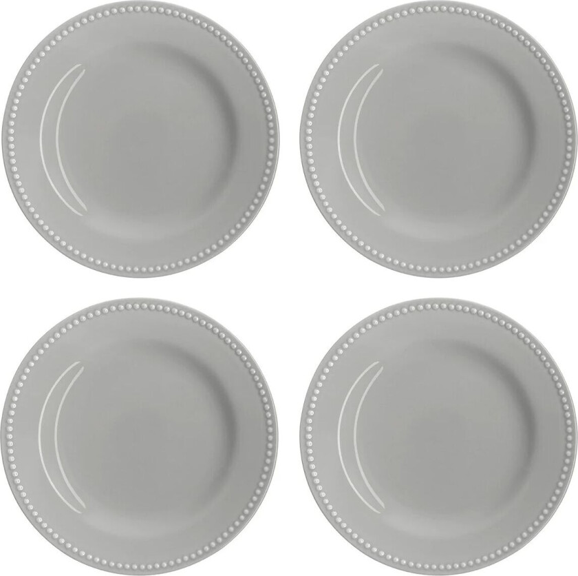 Dots liten tallerken 22 cm 4 stk grått
