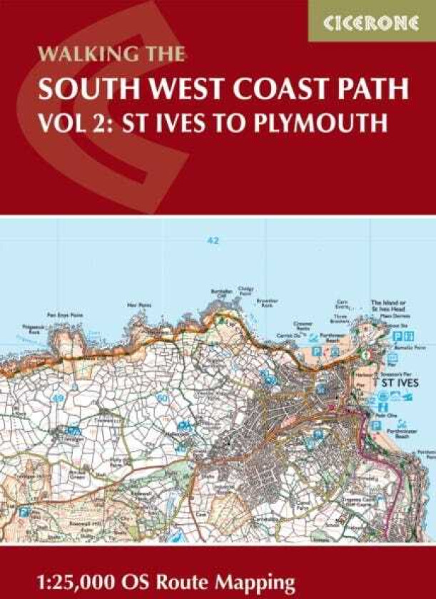 South West Coast Path Map Booklet Vol 2: St Ives to Plymouth 1:25,000 OS Route Mapping