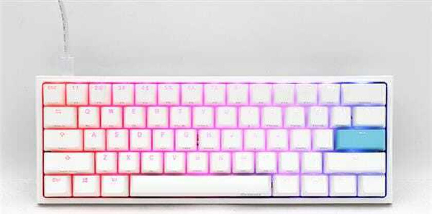 One 2 Mini Pure White Cherry Black RGB Gamingtastatur