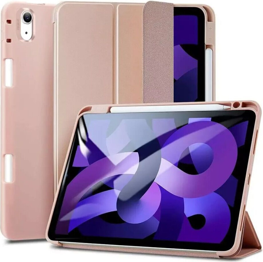 iPad Air (2022/2020) Rebound Deksel Med Apple Pencil Holder - Rose Gold