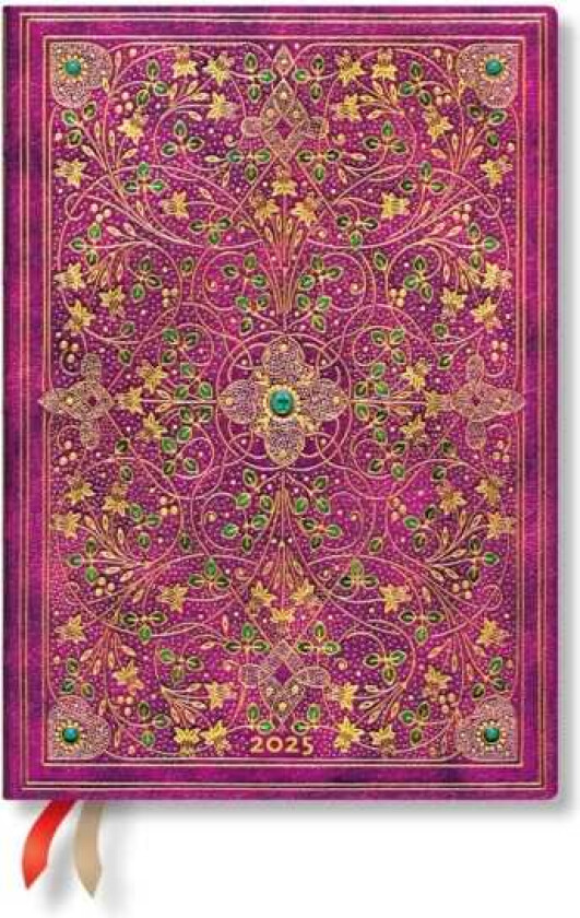 Diamond Jubilee (Sangorski & Sutcliffe) Midi 12month Dayatatime Hardback Dayplanner 2025 (Elastic Band Closure)