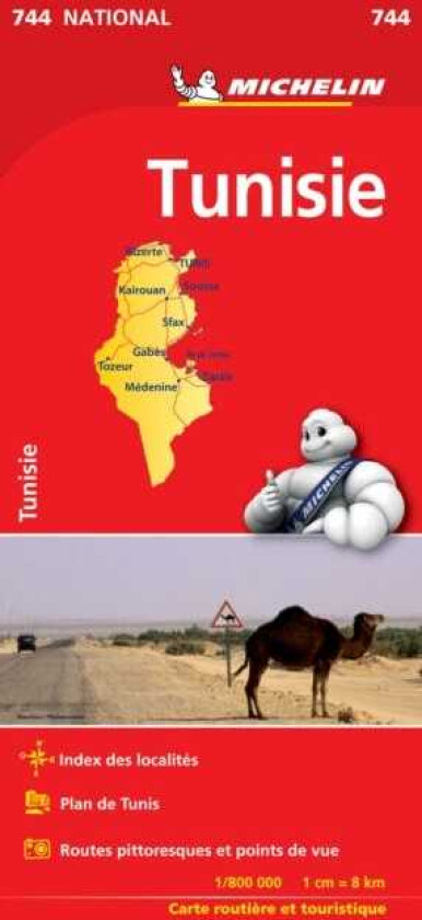 Tunisia Michelin National Map 744 Map