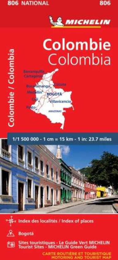 Colombia Michelin National Map 806 Map