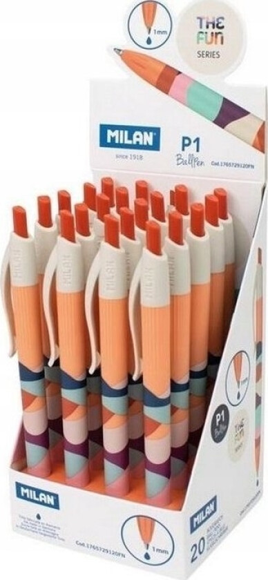 P1 The Fun Blå Kulepenn (20 Stk)