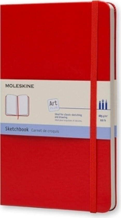 Art, Sketch Book, L, Red210x130x17mm 0,329Kg (1Stk)