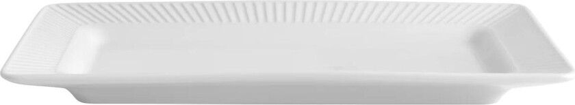 Plissé fat 26x14 cm Hvit