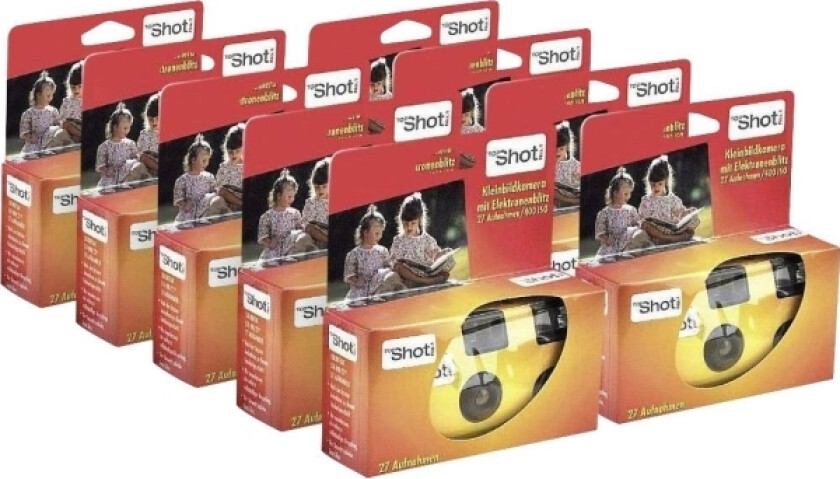 Topshot Topshot 400 Flash Engangskamera 9 Stk Med Indbygget Blitz