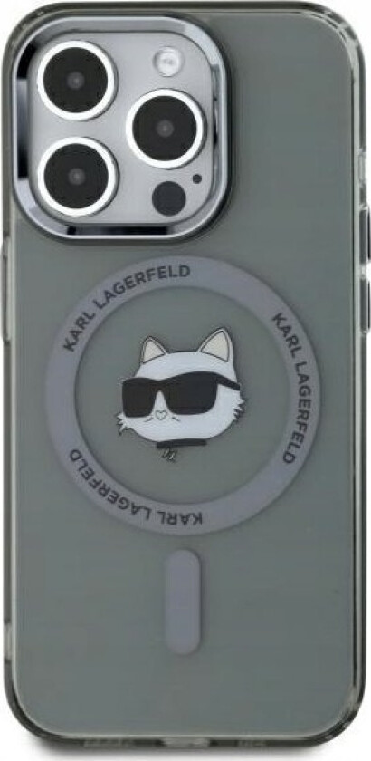 Iml Choupette Head Metallramme Magsafe-Deksel Til Iphone 15 Pro Max Svart
