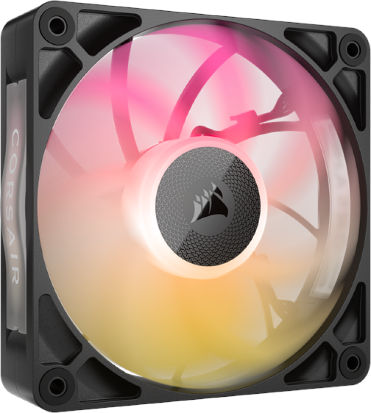 iCUE LINK RX120 MAX RGB - Kabinettvifte - 120mm - Svart med RGB LED-lys - 36 dBA