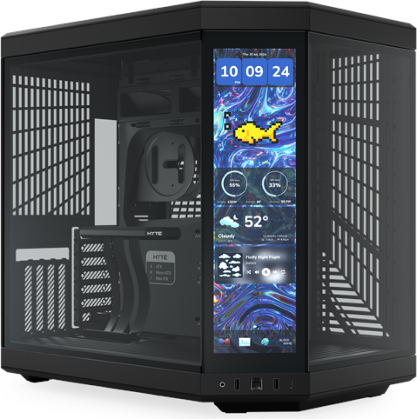 Y70 Touch Infinite - Pitch Black - Kabinett - Miditower - Svart