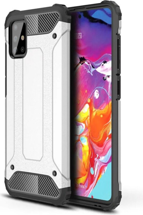 Samsung Galaxy A51 Armor Håndverker Deksel - Sølv