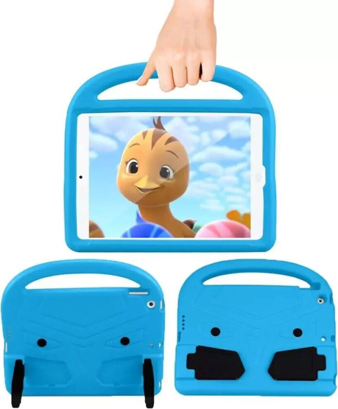 iPad 10.2" (2021 / 2020 / 2019) Barn Deksel med Stativ & Bærefunksjon - Blå