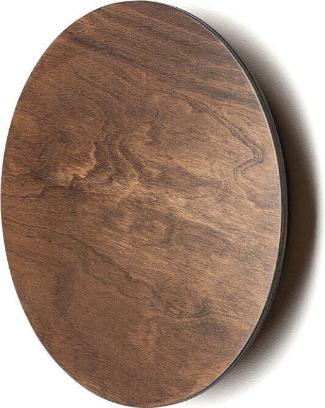 Timber rund vegglampe 25 cm 10W 3000 Kelvin - Brun