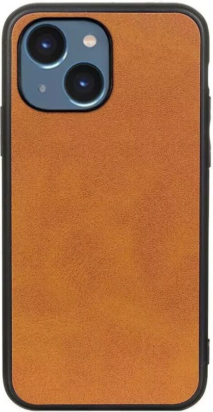 iPhone 15 Skinndekket Plastdeksel - Brun