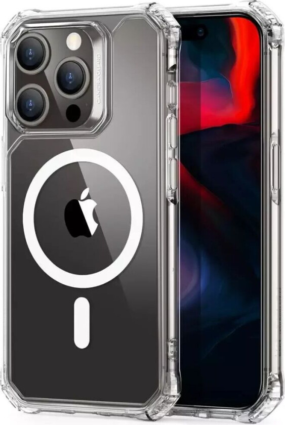 iPhone 15 Pro Air Armor Halolock Deksel - MagSafe Kompatibel - Gjennomsiktig