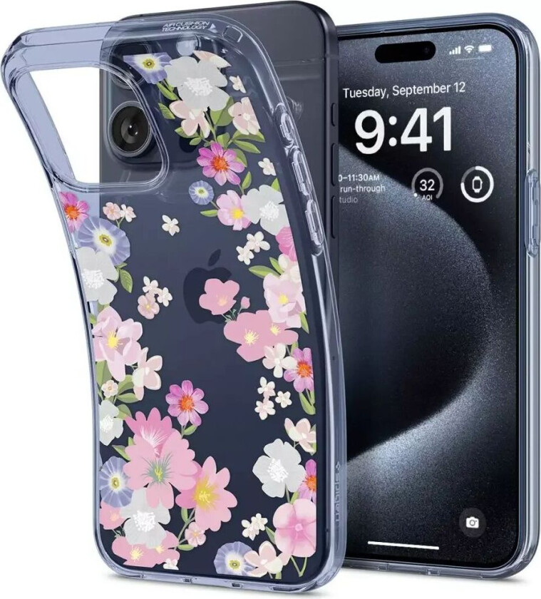 iPhone 15 Pro Liquid Crystal Deksel - Blossom