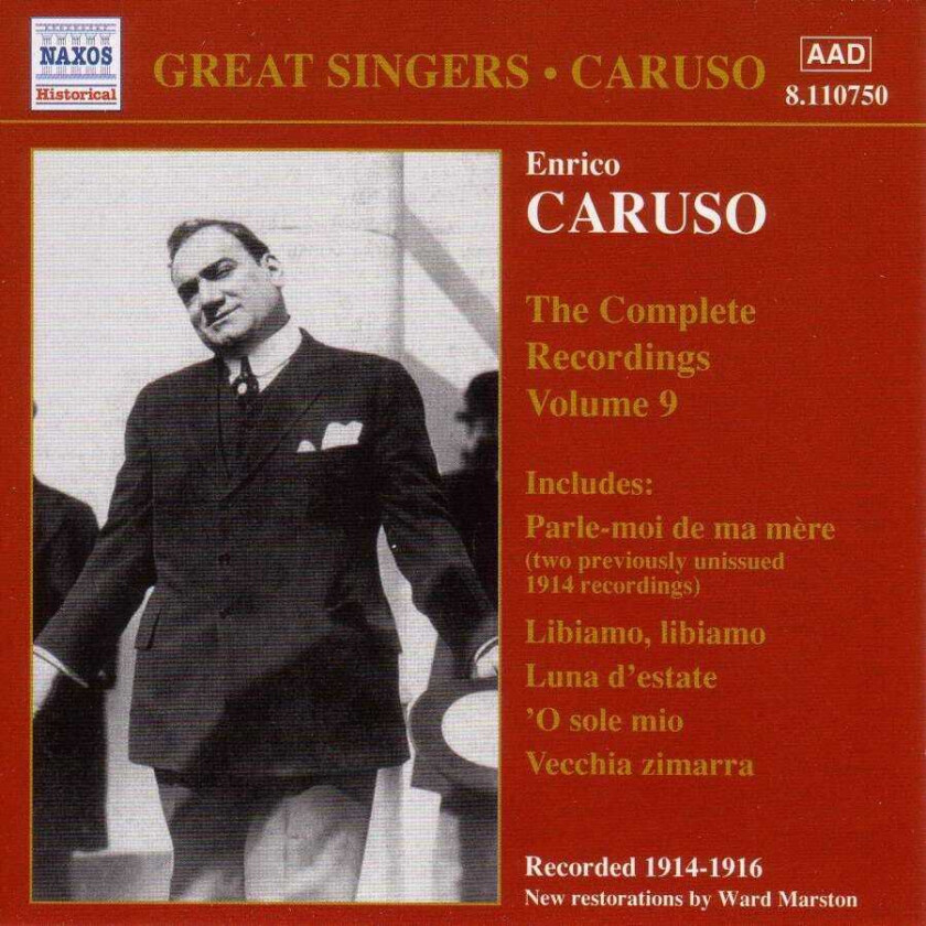 Enrico Caruso, Sir Paolo Tosti, Carlos Gomes Caruso Complete Recordings Vol 9 CD