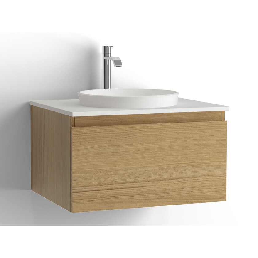 Vedum Servantpakke Rund 60 cm - Hvit Eik
