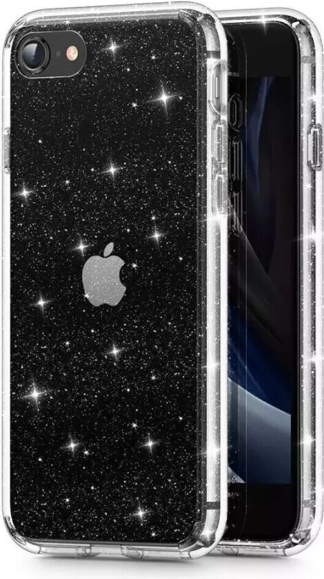 Tech-Protect iPhone SE (2022 / 2020) 8 / 7 Tech-Protect Glitter Deksel - Gjennomsiktig / Sølv
