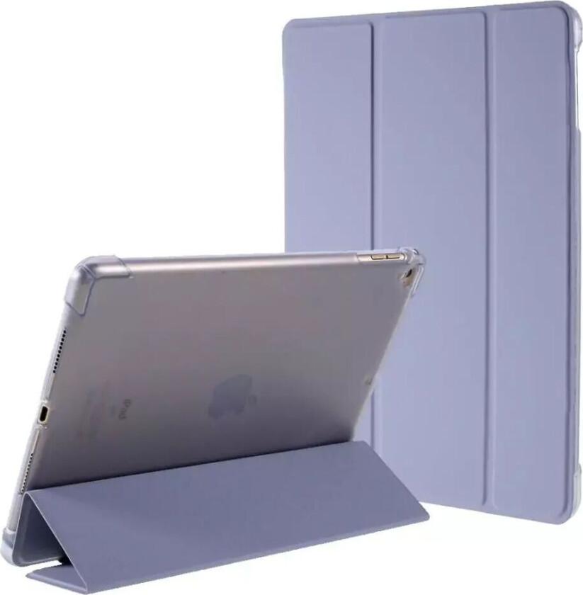 iPad 9.7 (2018-2017) / iPad Air / iPad Air 2 Tri-Fold Flip Deksel m. Fleksibel Bakside - Lilla