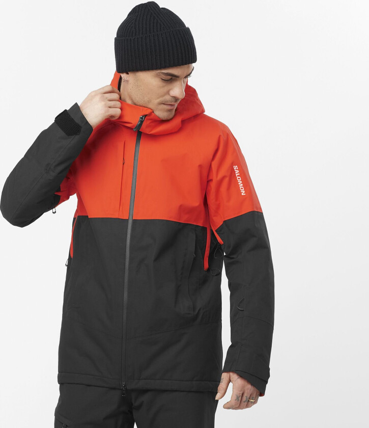 Men's Transfer Puff Jacket Cherry Tomato/Deep Black Cherry Tomato / Deep Black M