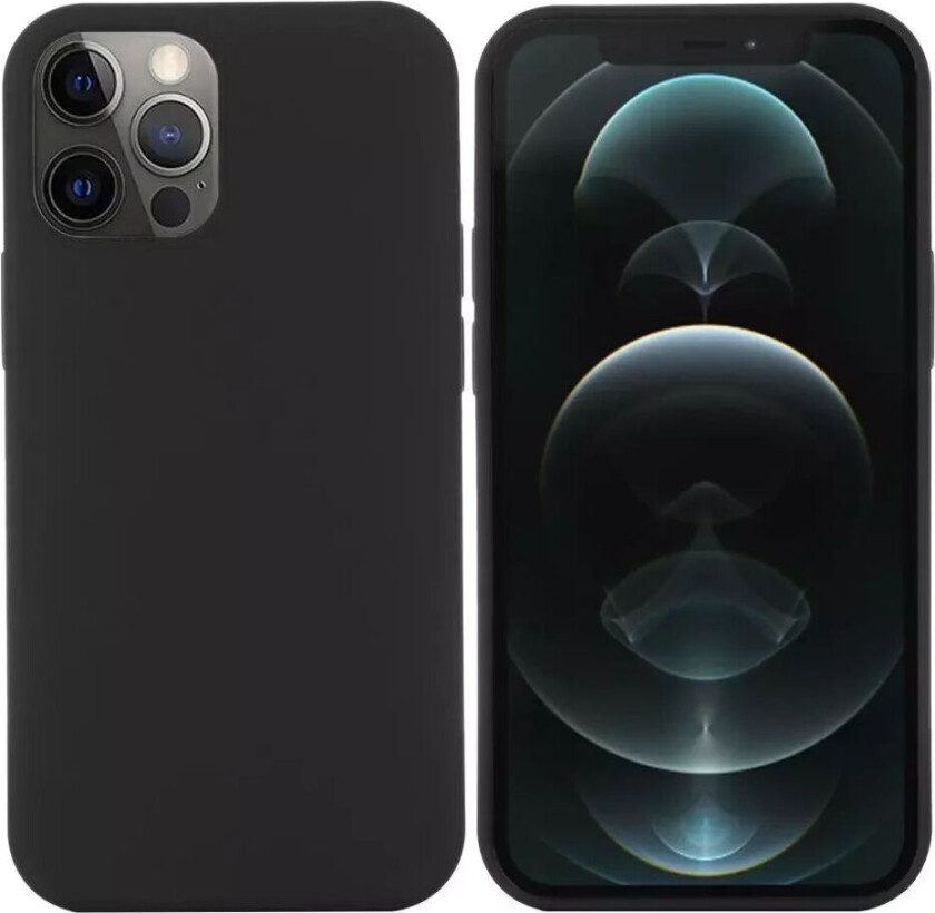 iPhone 12/12 Pro Silikondeksel Svart MagSafe