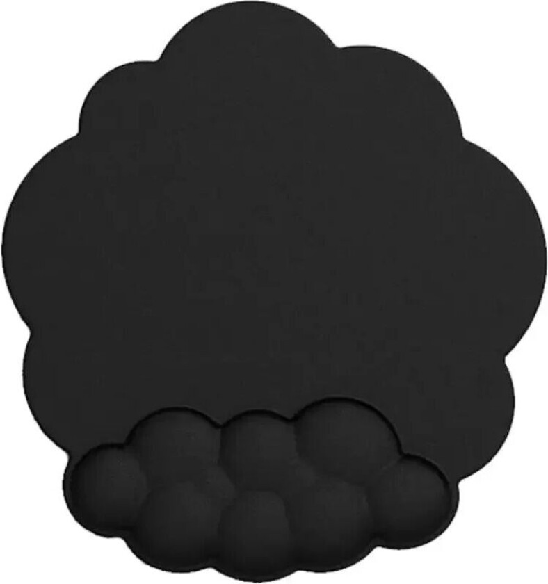 Musematte i Kunstskinn med Ergonomisk Håndleddsstøtte 25 x 26 cm - Svart