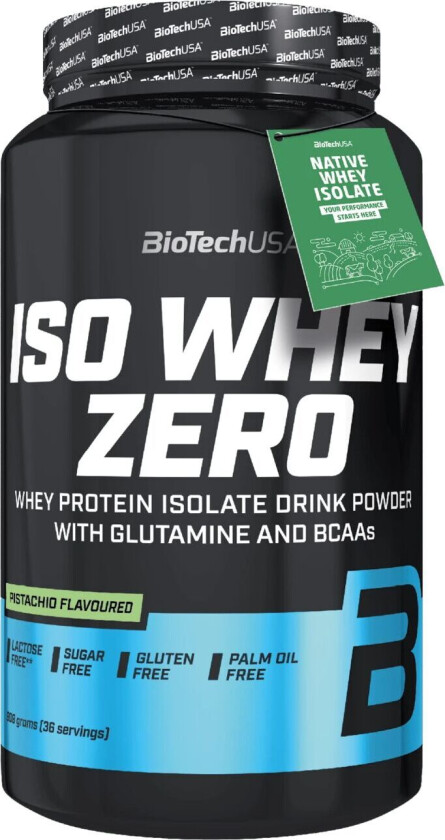 Iso Whey Zero 908g Pistachio, proteinpulver Pistahcio