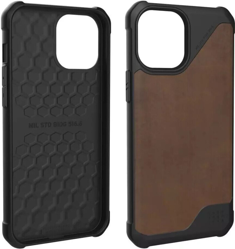 iPhone 12 Pro Max METROPOLIS LT Series Ekte Skinndeksel - Brown - Brun