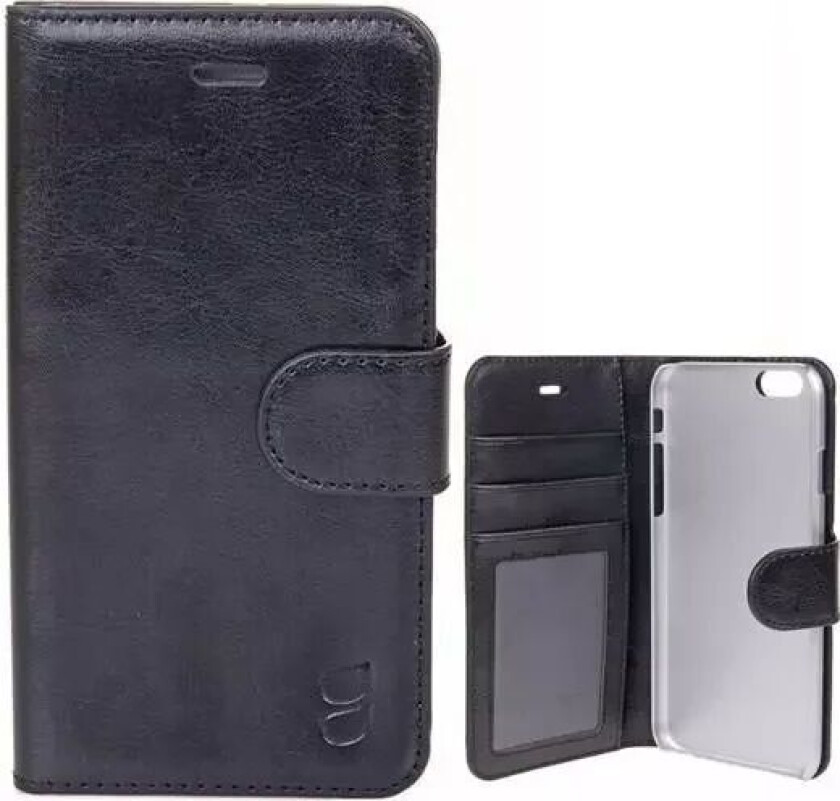 GEAR iPhone 6 / 6s GEAR Exclusive Skinn Etui med Lommebok Svart