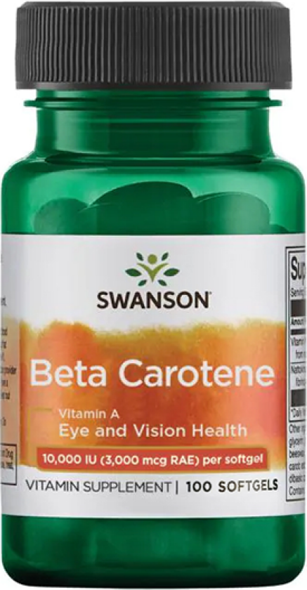 Betakaroten 10000 Iu (3,000 mcg Rae) 100 myke kapsler