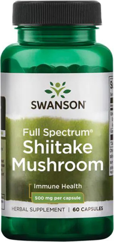 Full Spectrum Shiitake Mushroom 500 mg 60 kapsler
