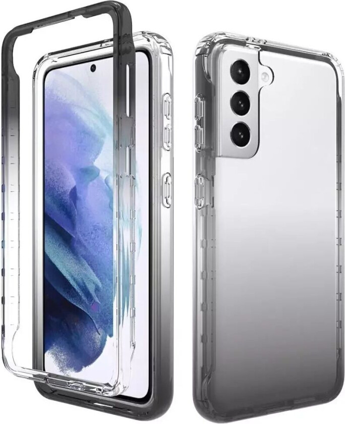 Samsung Galaxy S21 Hybrid Plast Deksel - Gjennomsiktig / Svart