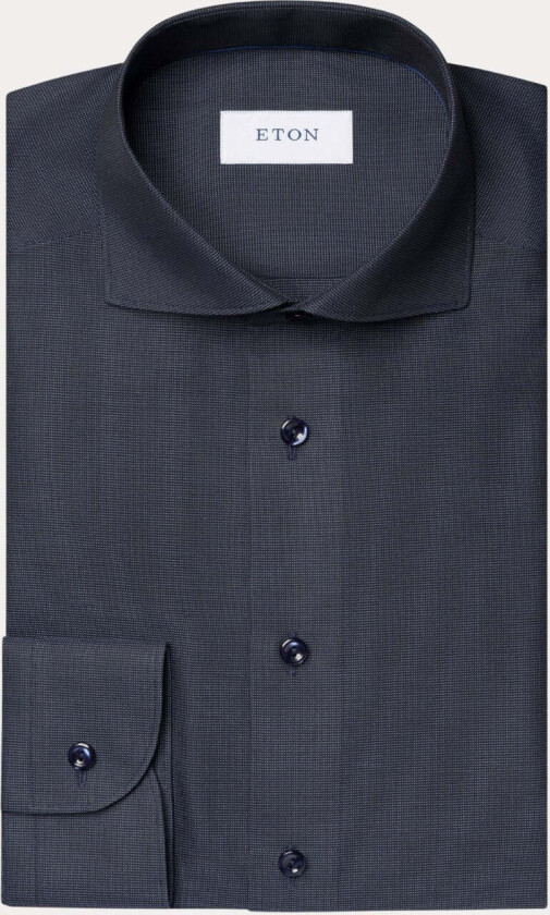 CONTEMPORARY SEMI SOLID SIGNATURE DOBBY SHIRT Marine, 42